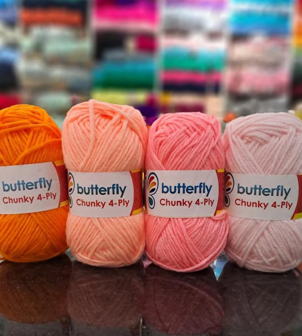 Butterfly Chunky Yarn 5PCS 100% Acrylic 100g