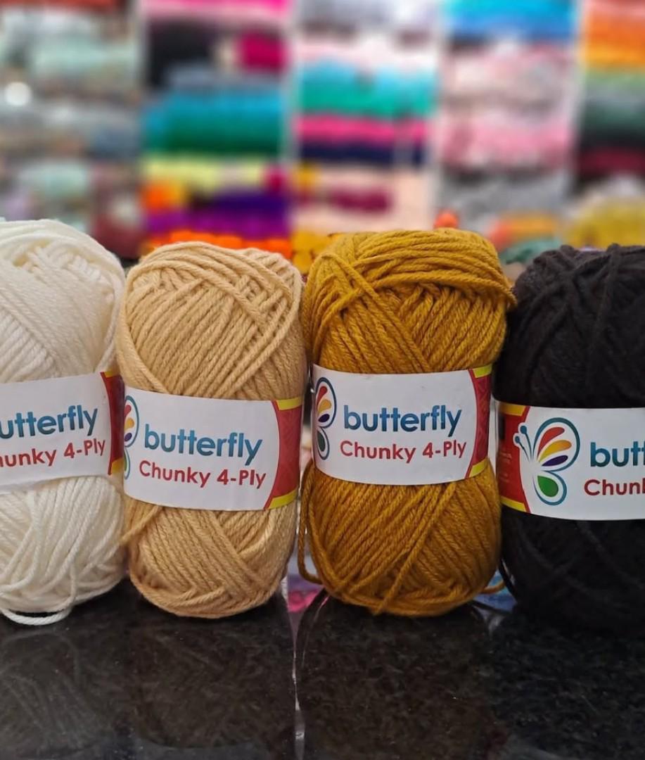 Butterfly Chunky Yarn 5PCS 100% Acrylic 100g