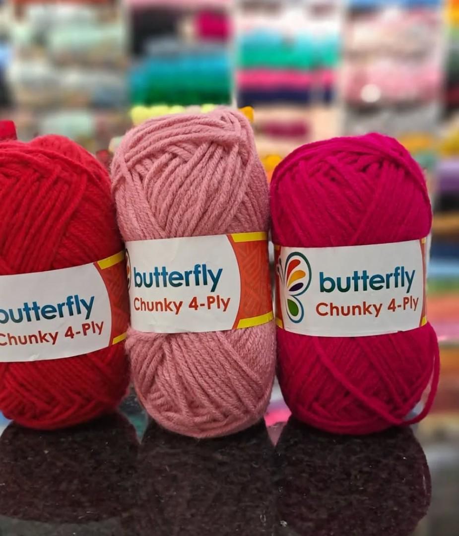 Butterfly Chunky Yarn 5PCS 100% Acrylic 100g