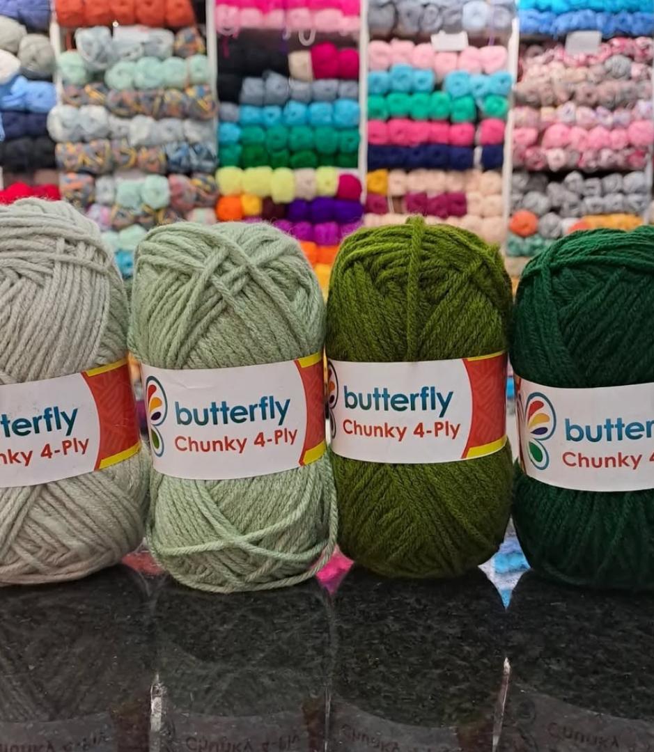Butterfly Chunky Yarn 5PCS 100% Acrylic 100g