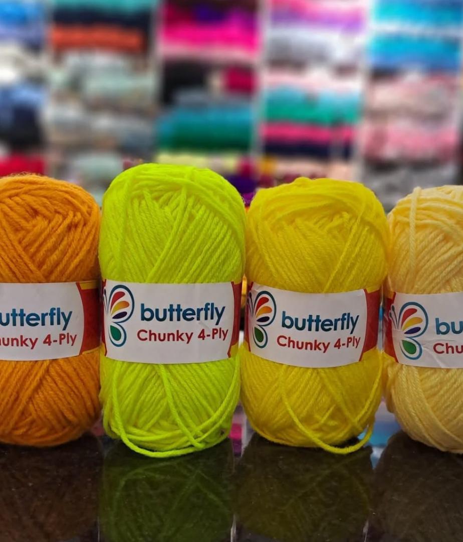 Butterfly Chunky Yarn 5PCS 100% Acrylic 100g