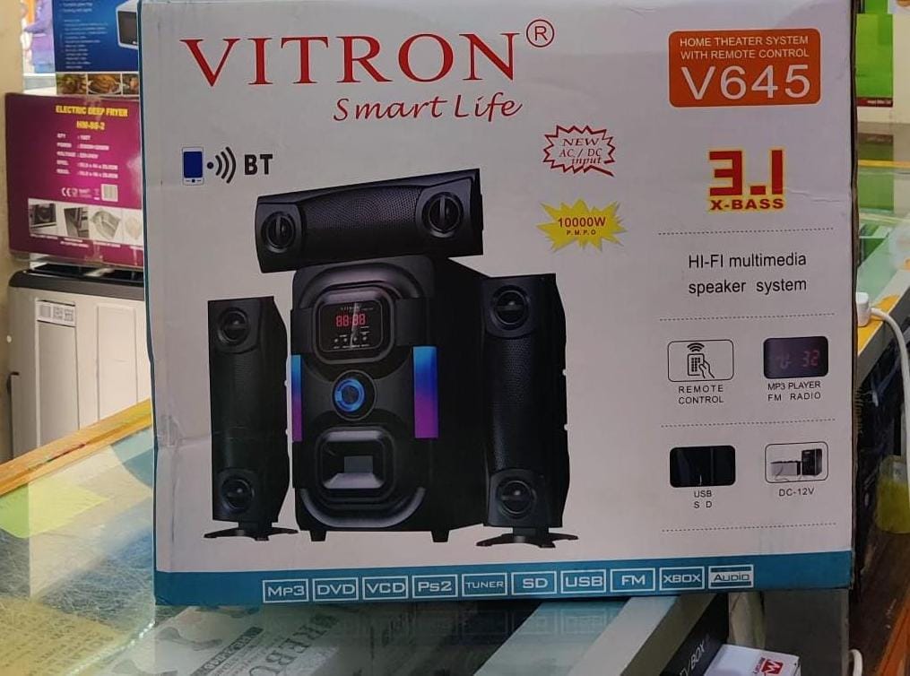 V645 Multimedia Speaker System Fm/bt/usb Hometheatre