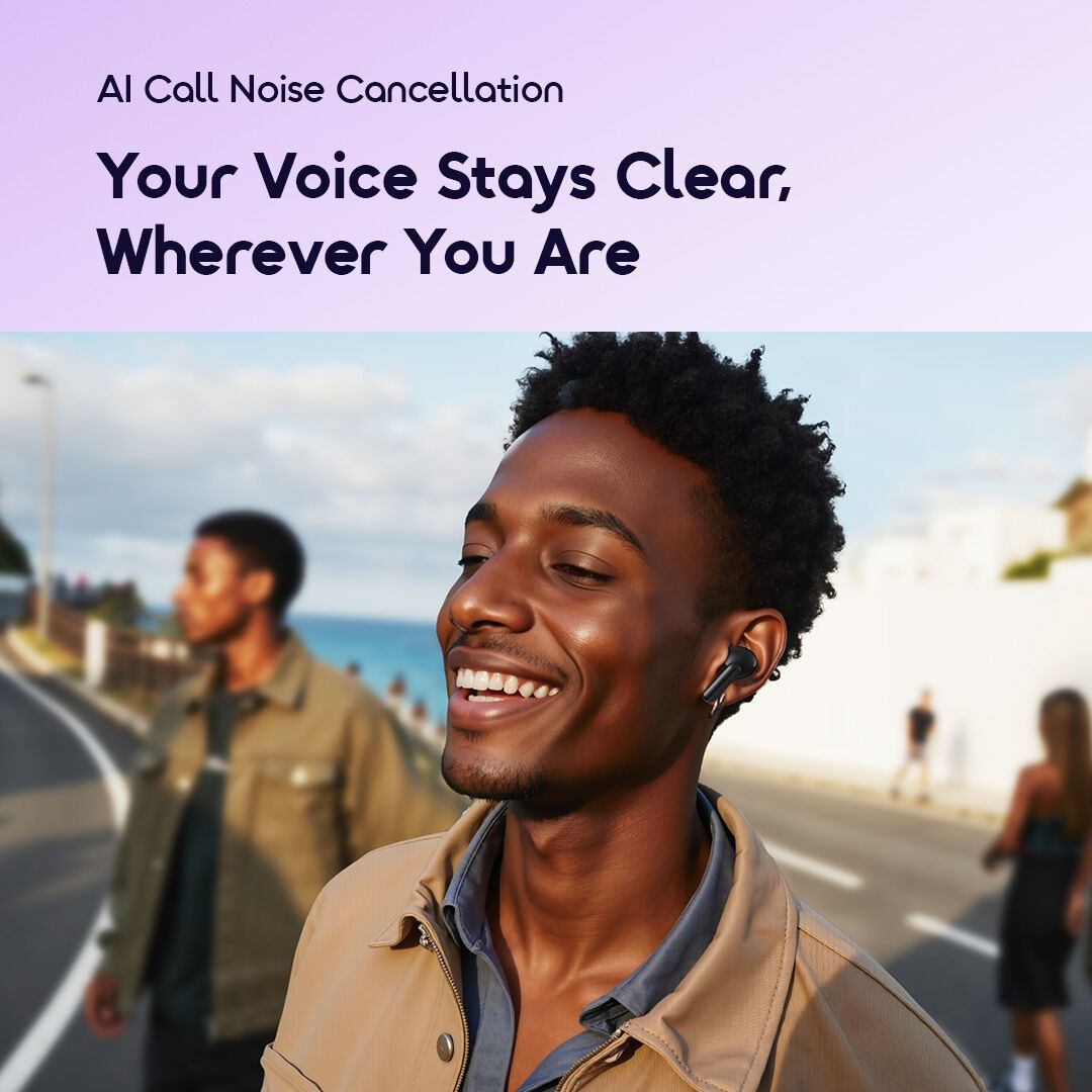 Oraimo SpaceBuds Neo Sound360 Anti-Lost True Wireless Earbuds, Black