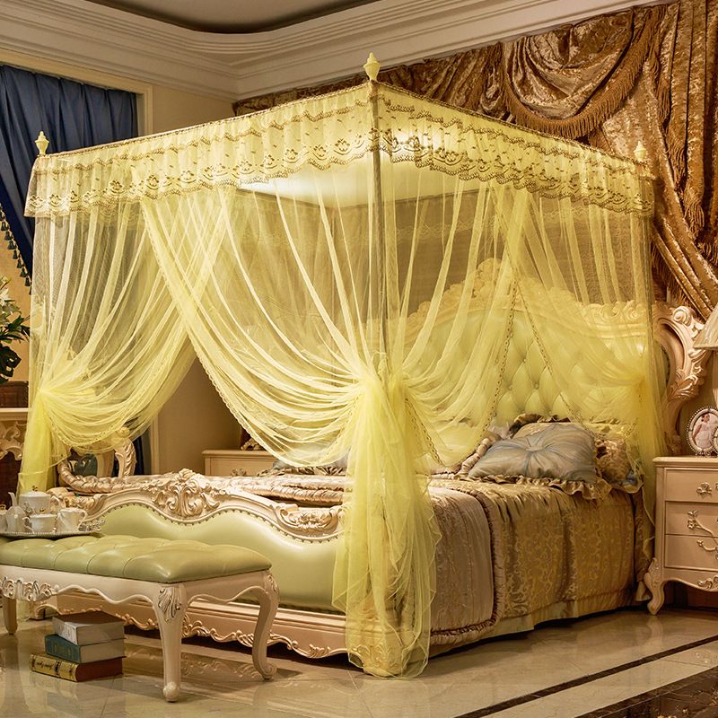 【Special Offer】4 Colors 4 Stands Mosquito Net Mosquito Repellent Tent Bedding Accessories Canopy Bed Curtain Full Bed Princess Bedroom