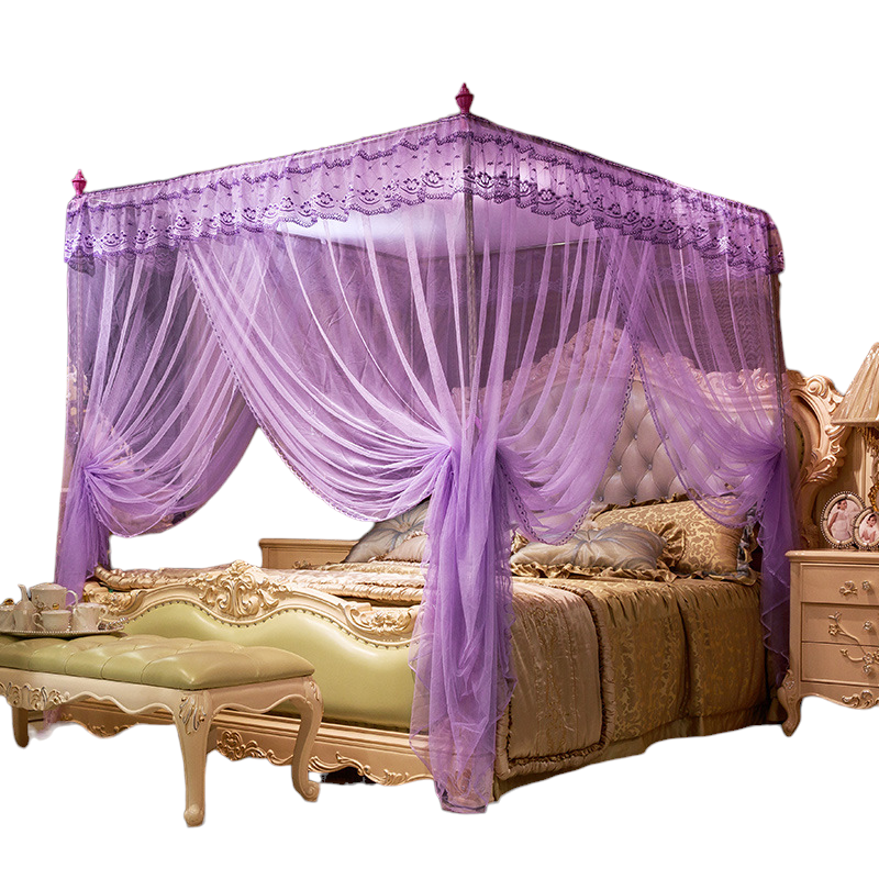 【Special Offer】4 Colors 4 Stands Mosquito Net Mosquito Repellent Tent Bedding Accessories Canopy Bed Curtain Full Bed Princess Bedroom