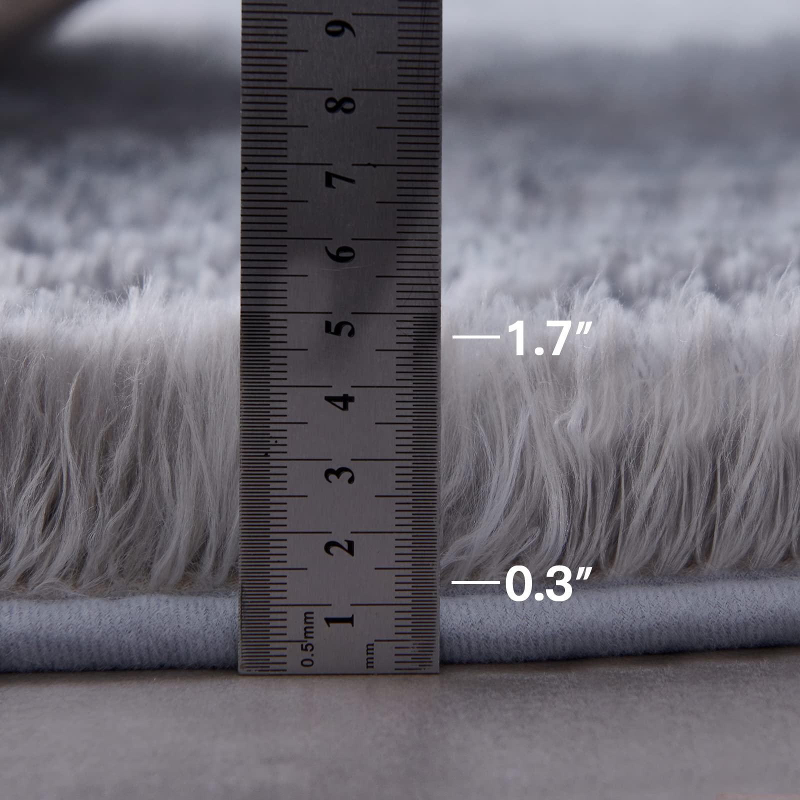 Soft Fluffy Carpet 200x230cm 200x160cm Patched Shag Area Rug Upgrade Anti-Skip Durable Rectangular Cozy Carpet High Pile Soft Throw Mat for Nursery Room Living Room 5*8 ft