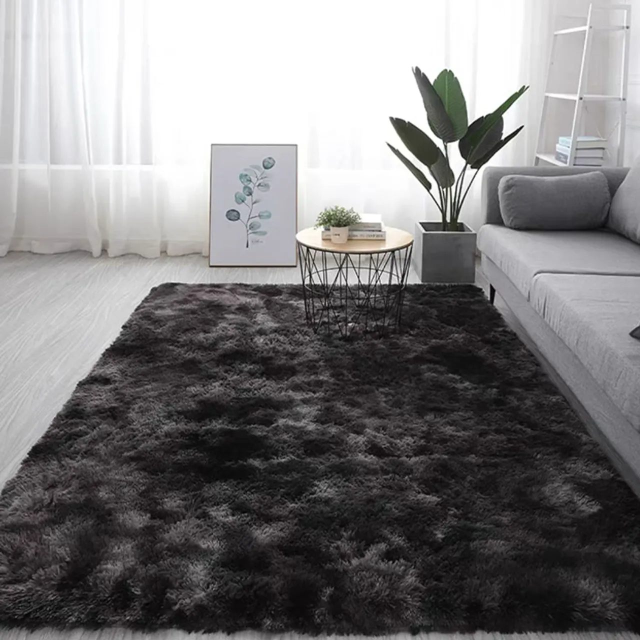 Soft Fluffy Carpet 200x230cm 200x160cm Patched Shag Area Rug Upgrade Anti-Skip Durable Rectangular Cozy Carpet High Pile Soft Throw Mat for Nursery Room Living Room 5*8 ft