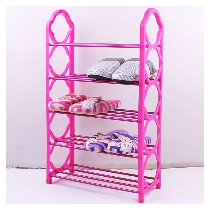 Simple Shoe Rack 5 Layers Metal Shoe Shelf Footwear Amazing Shoerack Living Room Furniture Space Saving 5-Tier Shoes Organizer Stand Holder