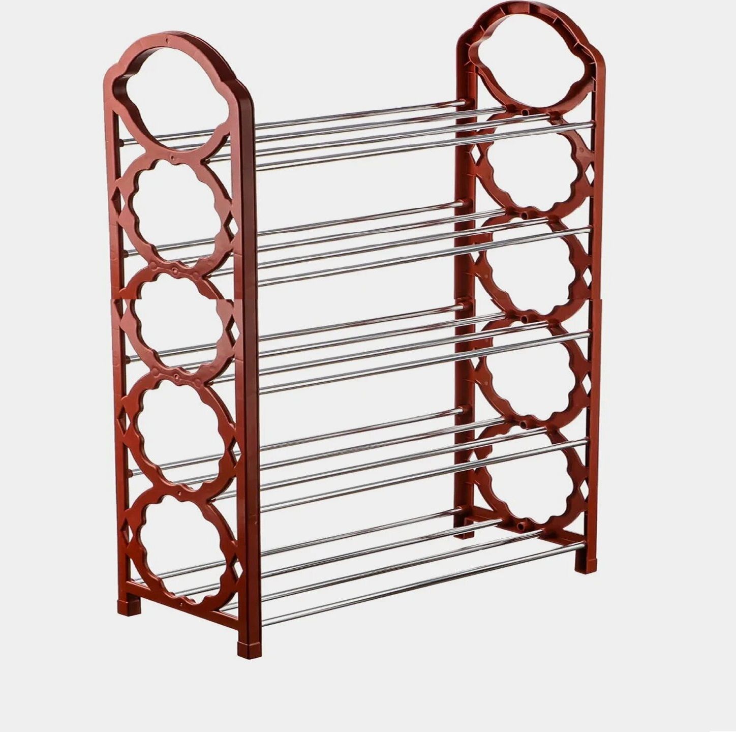 Simple Shoe Rack 5 Layers Metal Shoe Shelf Footwear Amazing Shoerack Living Room Furniture Space Saving 5-Tier Shoes Organizer Stand Holder