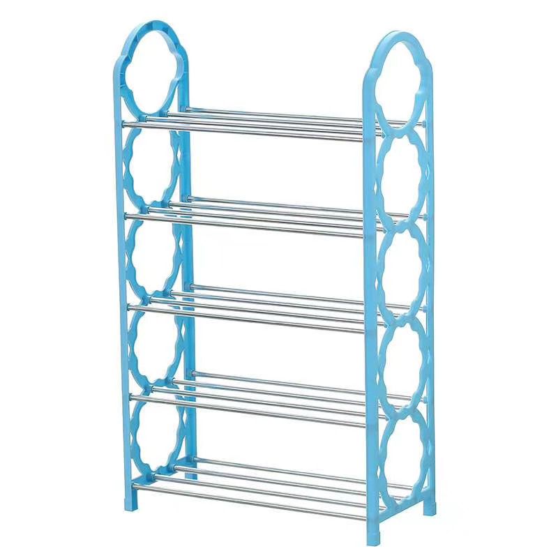 Simple Shoe Rack 5 Layers Metal Shoe Shelf Footwear Amazing Shoerack Living Room Furniture Space Saving 5-Tier Shoes Organizer Stand Holder