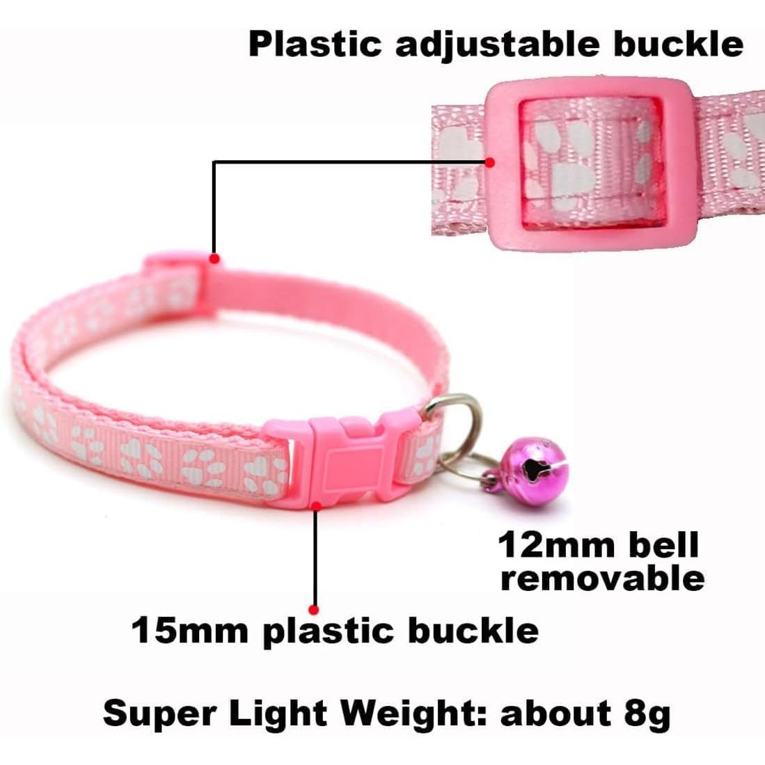 【Promotion】Cat Collar with Bell, 2-Pack Basic & Reflective XS Dog Cat Collar with Bells for XXS Xs Small Pet Dogs Boy Tiny Kitten Girls Animal,Neck 7-12 Inch