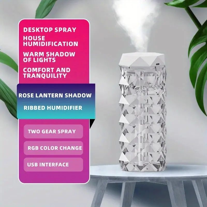 【Promotion】USB Night Light And Table Lamp, 1000ml Large Capacity Humidifier, Aromatherapy Humidifier For Home, Office, Bedroom, Classroom, Ideal For Party Party, Gift Giving And Interior Decoration