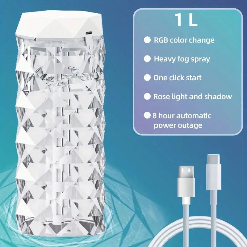 【Promotion】USB Night Light And Table Lamp, 1000ml Large Capacity Humidifier, Aromatherapy Humidifier For Home, Office, Bedroom, Classroom, Ideal For Party Party, Gift Giving And Interior Decoration