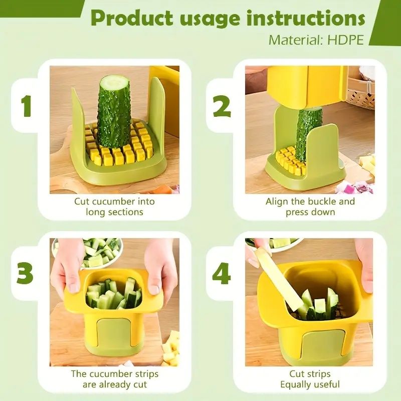 【Promotion】Vegetable Chopper,2 in 1 Hand Chopper For Vegetables Dicing & Slitting,Multifunctional Artifact Chopper, Portable Stainless Steel Mandoline Slicer, for vegatable, potato,fruits,15x9.4x9.9cm