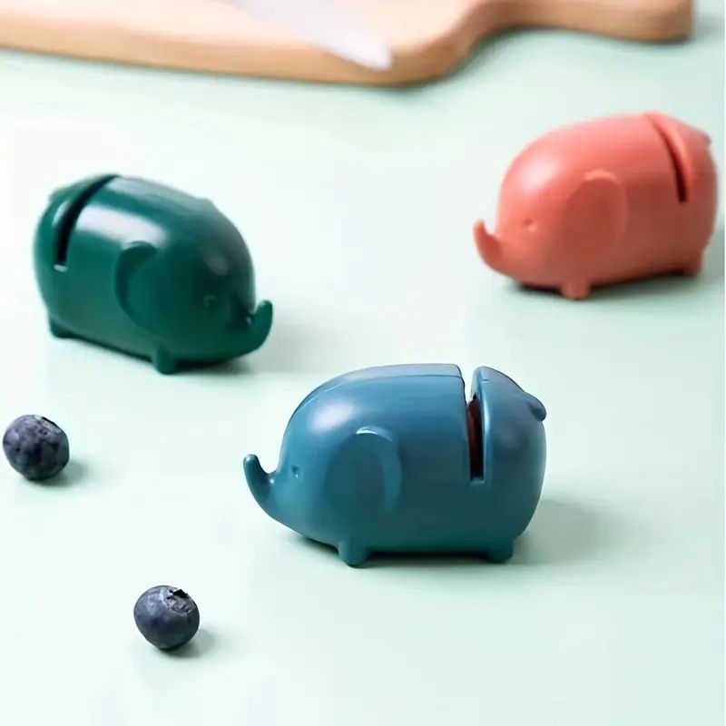 【Promotion】1pc Adorable Elephant-Shaped Kitchen Knife Sharpener - Quick & Easy Manual Sharpening, Durable ABS Material, Mini Animal Design for Efficient Sharpening, No Electricity Needed