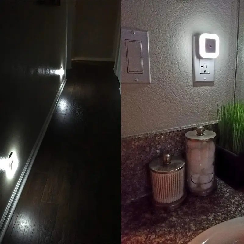 Smart Night Light - Night Lights Plug into Wall, Dusk to Dawn, Nightlight Auto-On/Off, for Bedroom Bathroom Hallway Kitchen,UK Plug