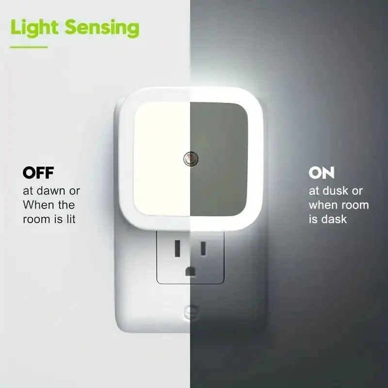 Smart Night Light - Night Lights Plug into Wall, Dusk to Dawn, Nightlight Auto-On/Off, for Bedroom Bathroom Hallway Kitchen,UK Plug