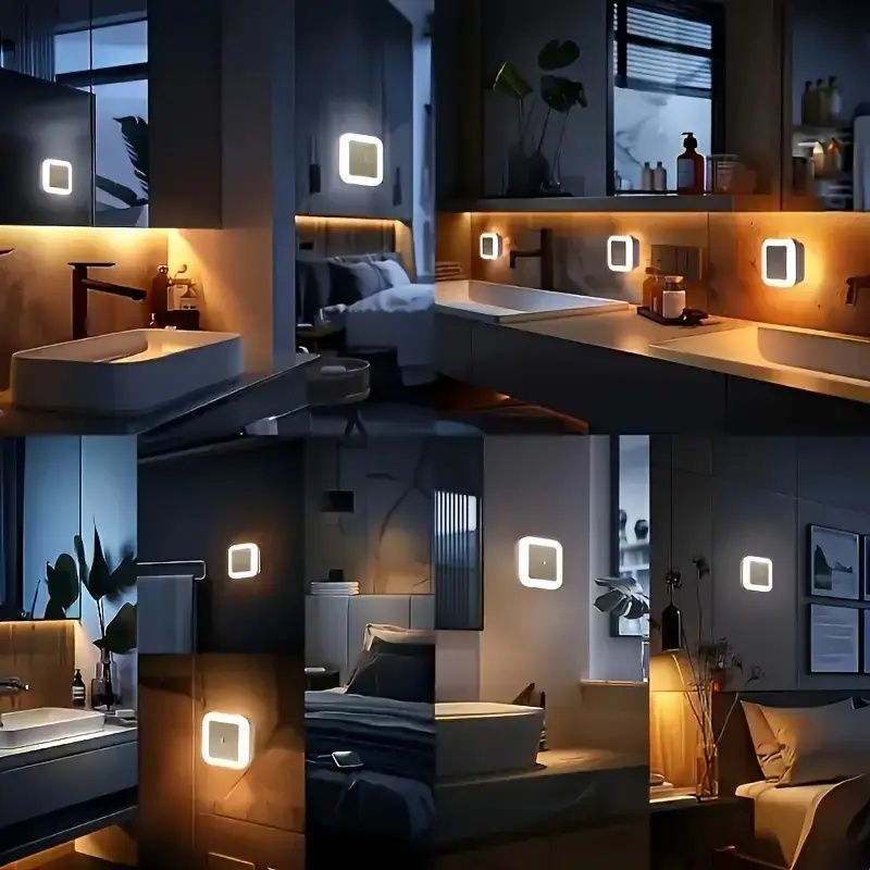 Smart Night Light - Night Lights Plug into Wall, Dusk to Dawn, Nightlight Auto-On/Off, for Bedroom Bathroom Hallway Kitchen,UK Plug