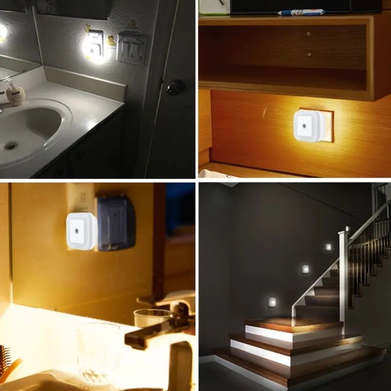 Smart Night Light - Night Lights Plug into Wall, Dusk to Dawn, Nightlight Auto-On/Off, for Bedroom Bathroom Hallway Kitchen,UK Plug