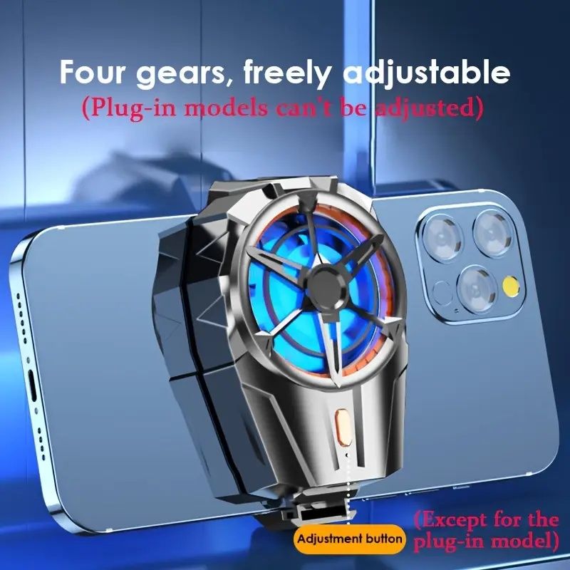 New X52 Cooling Fans For Mobile Phone Rechargeable Battery Silent Cooler Three Speed Adjustable Cell Phone Gaming Radiator