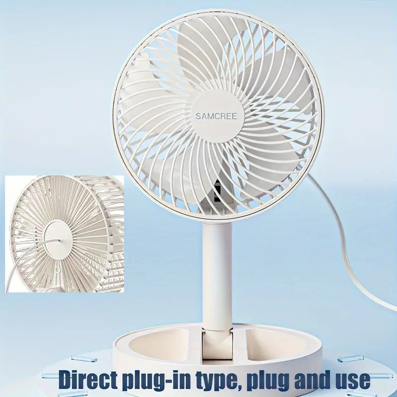 USB Portable Foldable Fan - 360° Adjustable, Silent And Surround Blowing, Suitable for Home Office, School Supplies - Holiday Gift, Comfortable Summer Item