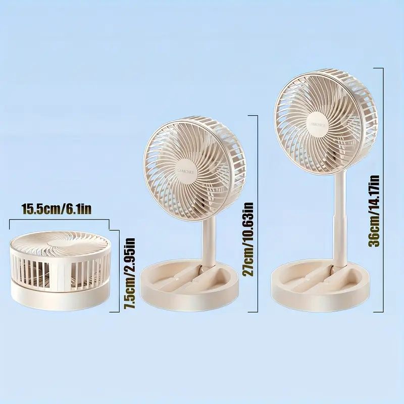 USB Portable Foldable Fan - 360° Adjustable, Silent And Surround Blowing, Suitable for Home Office, School Supplies - Holiday Gift, Comfortable Summer Item