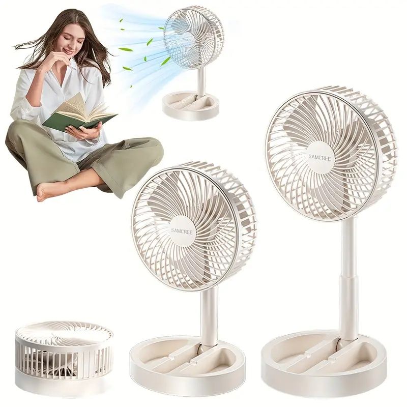 USB Portable Foldable Fan - 360° Adjustable, Silent And Surround Blowing, Suitable for Home Office, School Supplies - Holiday Gift, Comfortable Summer Item