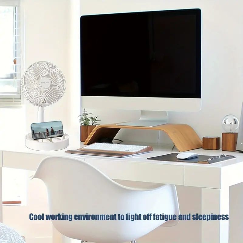 USB Portable Foldable Fan - 360° Adjustable, Silent And Surround Blowing, Suitable for Home Office, School Supplies - Holiday Gift, Comfortable Summer Item