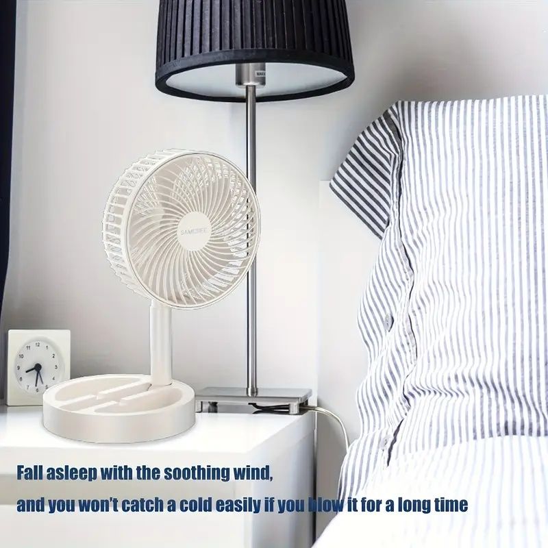 USB Portable Foldable Fan - 360° Adjustable, Silent And Surround Blowing, Suitable for Home Office, School Supplies - Holiday Gift, Comfortable Summer Item