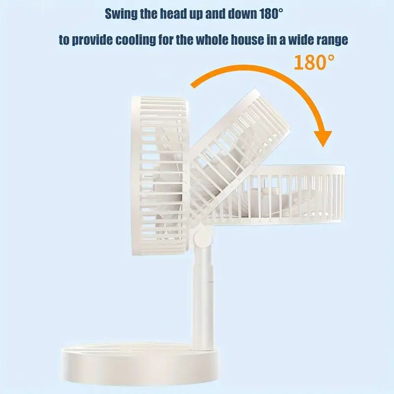 USB Portable Foldable Fan - 360° Adjustable, Silent And Surround Blowing, Suitable for Home Office, School Supplies - Holiday Gift, Comfortable Summer Item