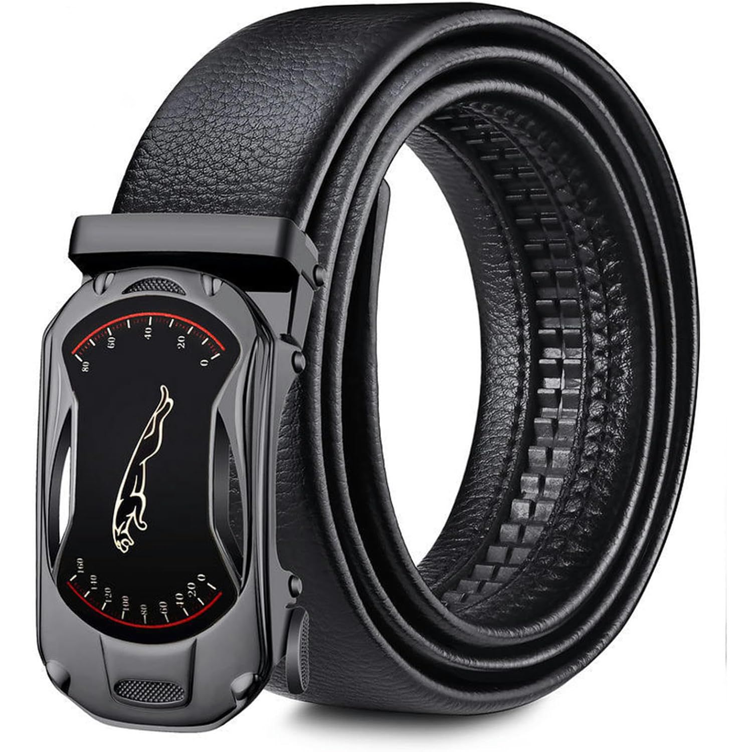 Men's Belts Men's Leather Belt Automatic Buckle Trendy Casual Denim Belt Men's Cowhide Belt,120 cm