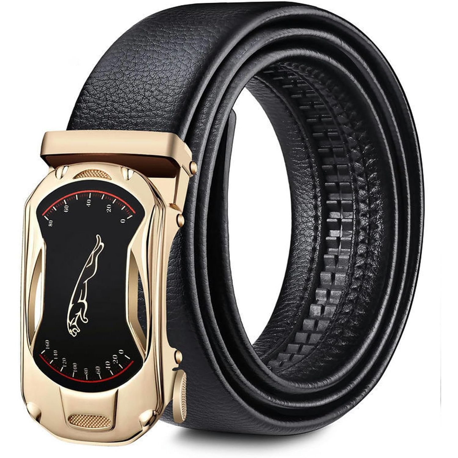 Men's Belts Men's Leather Belt Automatic Buckle Trendy Casual Denim Belt Men's Cowhide Belt,120 cm