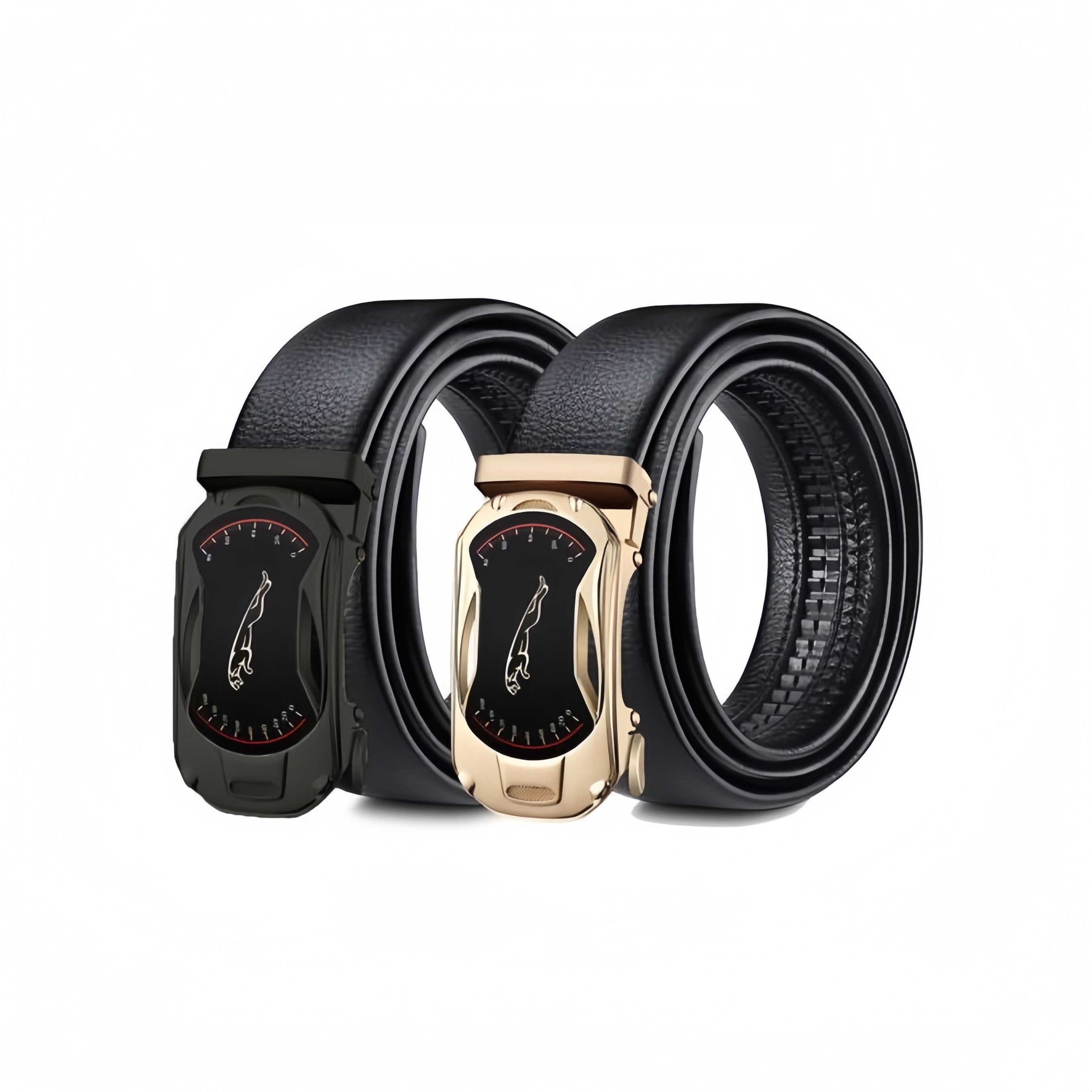 Men's Belts Men's Leather Belt Automatic Buckle Trendy Casual Denim Belt Men's Cowhide Belt,120 cm