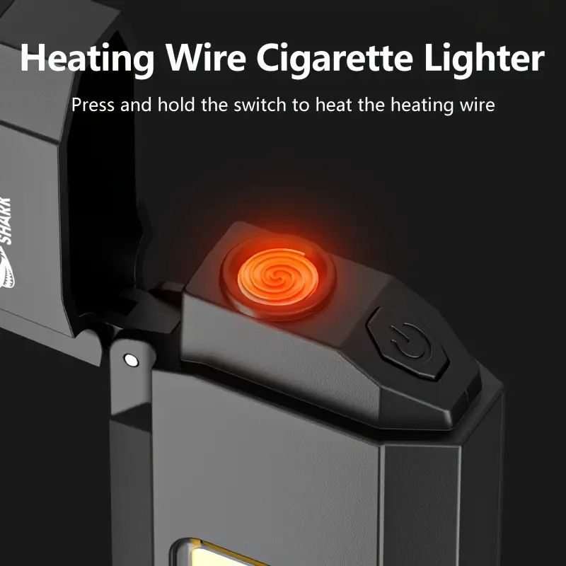 TIP137 Mini Flashlight - Super Bright COB Keychain Light with Built-in Lighter, USB Type-C Rechargeable, Pocket-Sized for Camping, Home, and Emergency Use, Flashlight Rechargeable