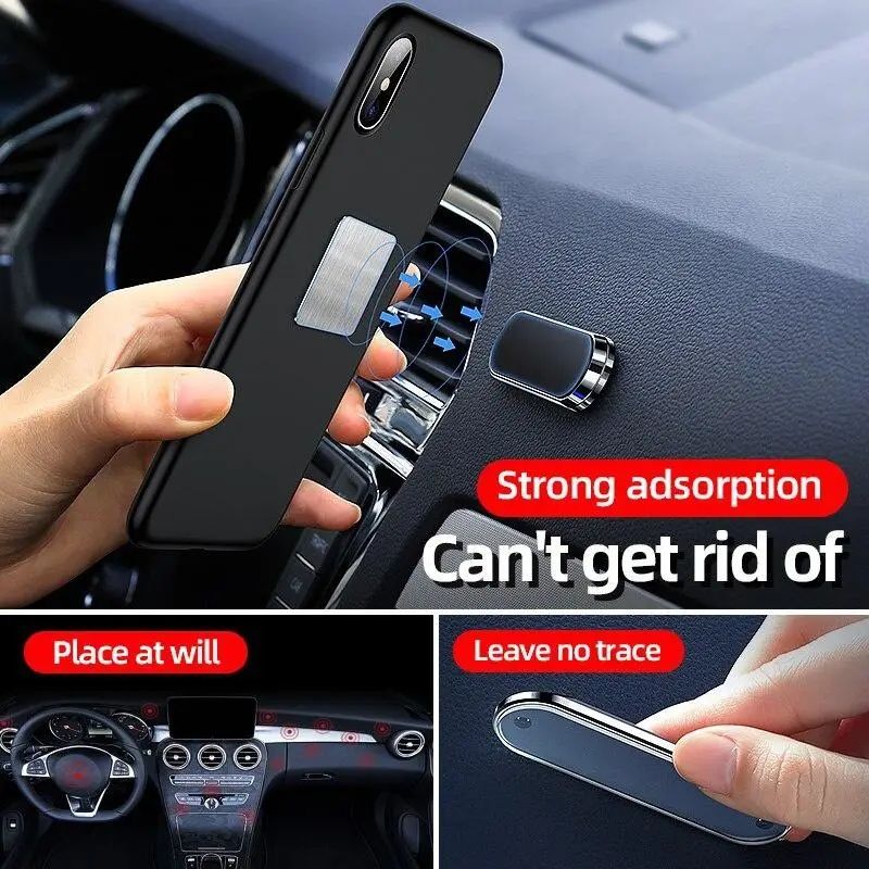 Universal Car Phone Holder - Powerful Magnetic Grip, Strong Adhesive Paste Holder Stand, Universal Compatibility for iPhone Samsung Xiaomi