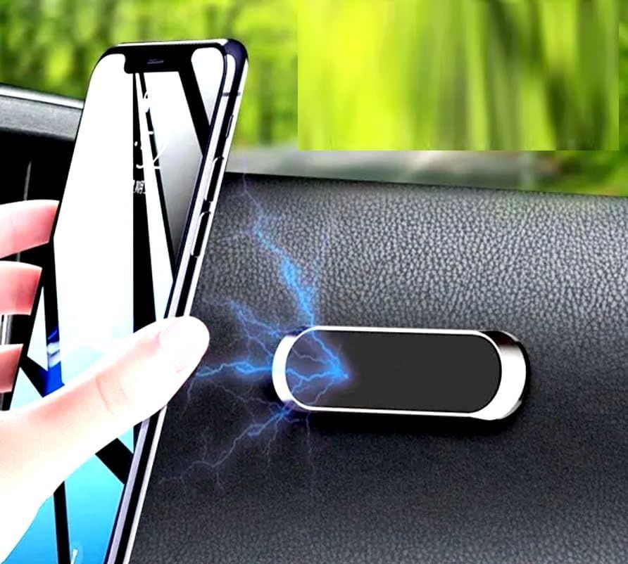 Universal Car Phone Holder - Powerful Magnetic Grip, Strong Adhesive Paste Holder Stand, Universal Compatibility for iPhone Samsung Xiaomi