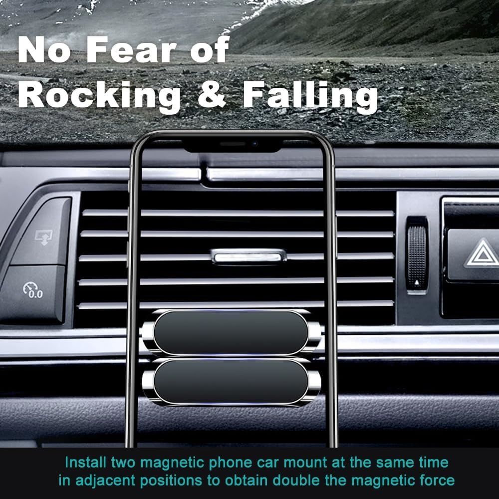 Universal Car Phone Holder - Powerful Magnetic Grip, Strong Adhesive Paste Holder Stand, Universal Compatibility for iPhone Samsung Xiaomi