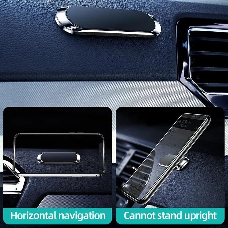 Universal Car Phone Holder - Powerful Magnetic Grip, Strong Adhesive Paste Holder Stand, Universal Compatibility for iPhone Samsung Xiaomi