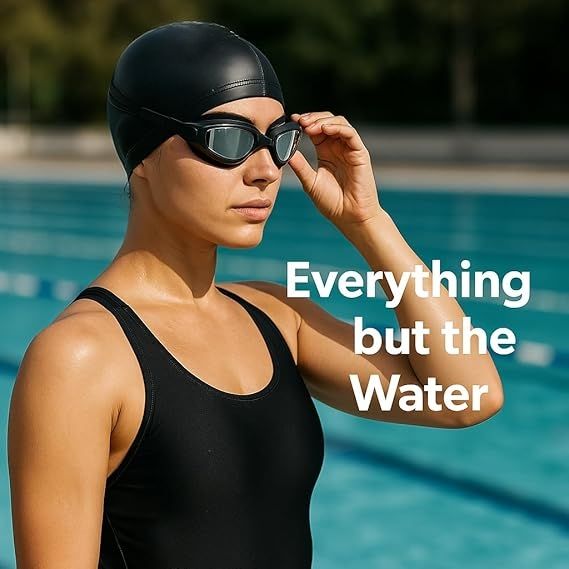 【Promotion】5 in 1 Swimming Kit | Goggles - Cap - Earplugs - Nose clip | Comfortable Adjustable Anti Fog UV Protected lenses | For Adults or Kids Men or Women | No Leaking | Swim Pool Sea Gift Pack