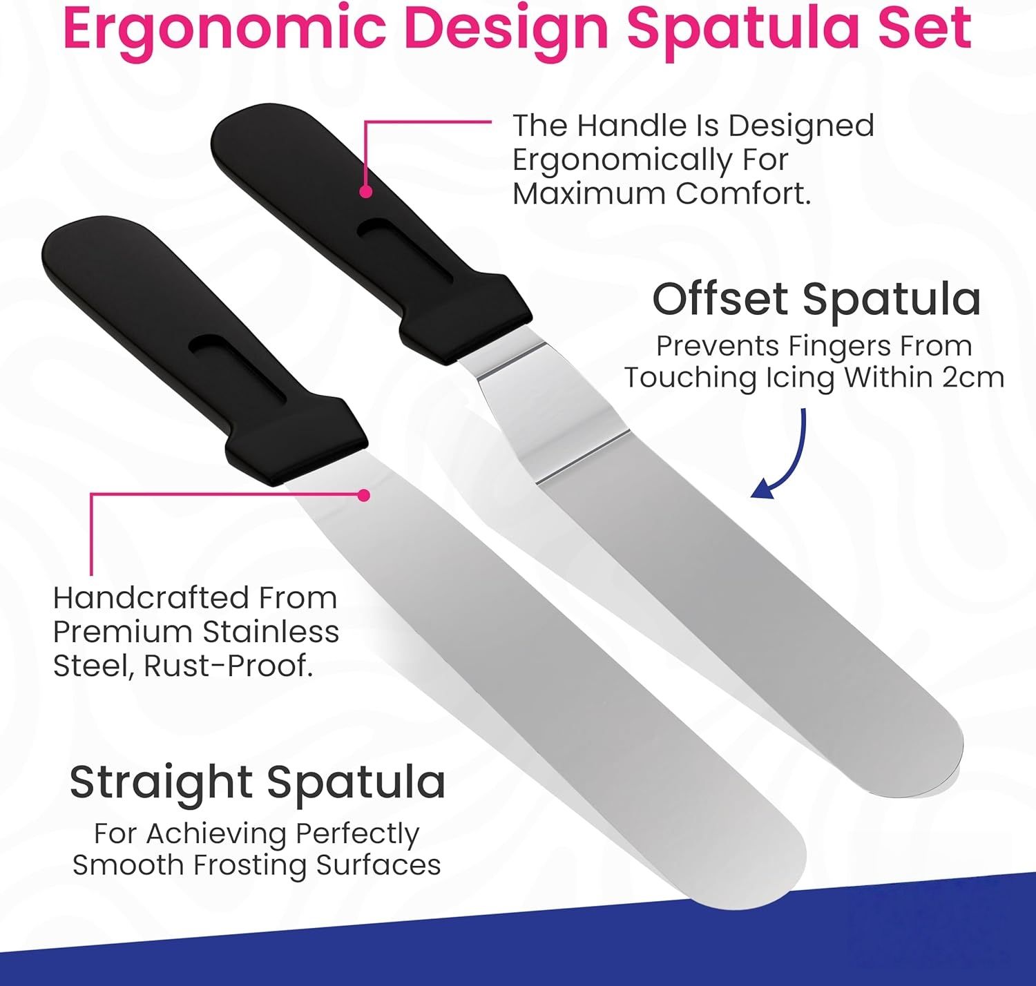 94 pcs Cake Decorating Kit with Cake Turntable - Includes 50 Disposable + 2 Reusable Piping Bags and Tips Set, 24 Icing Piping Tips, 2 Spatulas, 3 Icing Comb Scraper, 6 Muffin Cups