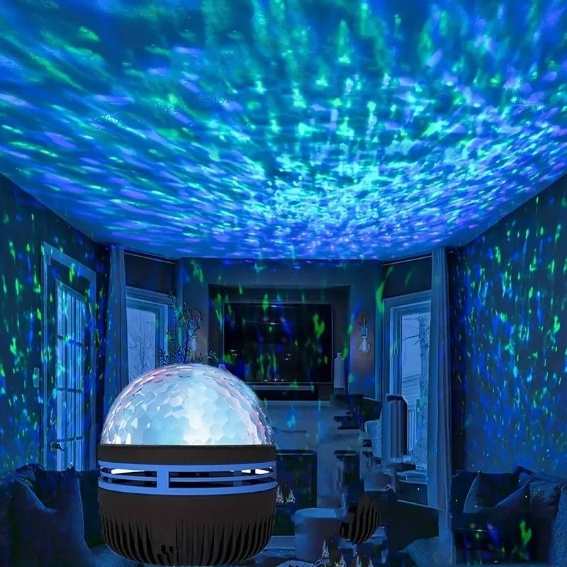 【Promotion】2 in 1 Northern Galaxy Light, Northern Lights and Ocean Wave Projector with Remote CoLntrol, RGB Colorful Night Light for Bedroom Home Decor Gifts (Aurora & Wave)