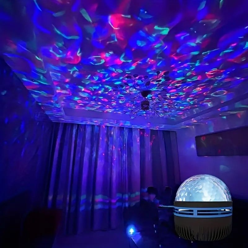 【Promotion】2 in 1 Northern Galaxy Light, Northern Lights and Ocean Wave Projector with Remote CoLntrol, RGB Colorful Night Light for Bedroom Home Decor Gifts (Aurora & Wave)