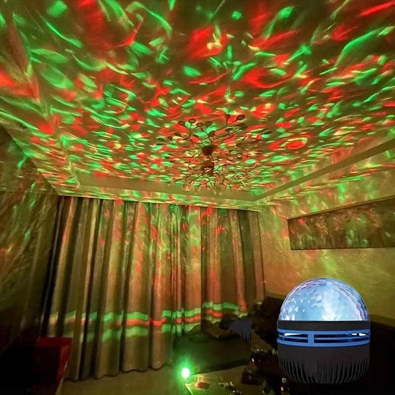 【Promotion】2 in 1 Northern Galaxy Light, Northern Lights and Ocean Wave Projector with Remote CoLntrol, RGB Colorful Night Light for Bedroom Home Decor Gifts (Aurora & Wave)
