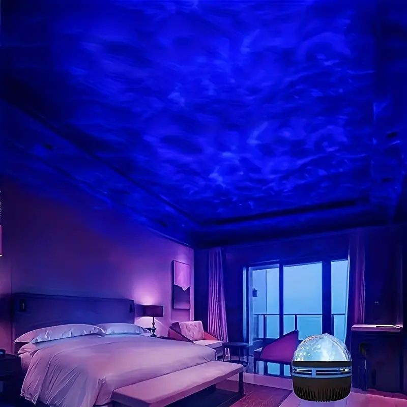 【Promotion】2 in 1 Northern Galaxy Light, Northern Lights and Ocean Wave Projector with Remote CoLntrol, RGB Colorful Night Light for Bedroom Home Decor Gifts (Aurora & Wave)
