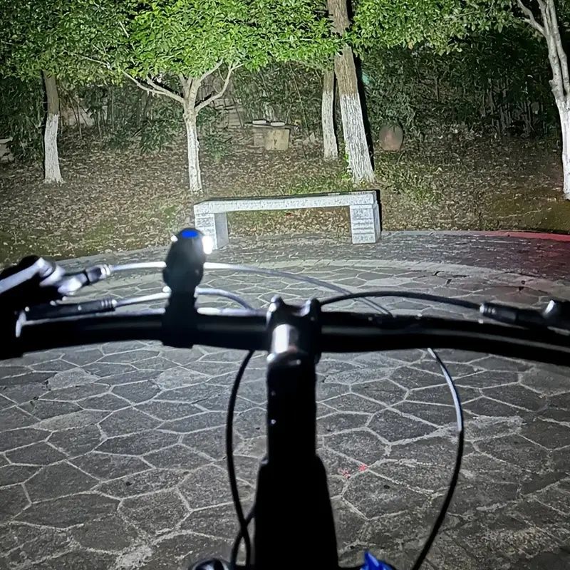 2pcs Mountain Bike Headlight And Taillight, LED USB Rechargeable, Handlebar Mount, High Brightness for Night Riding