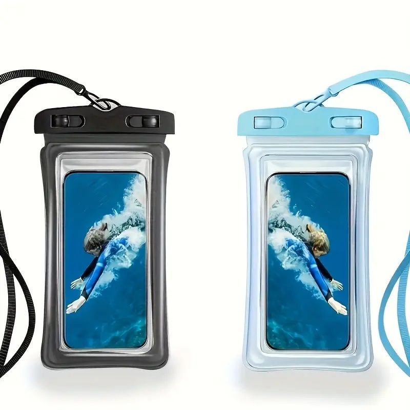 Secure-Lock Summer New IP65 Waterproof Cushion Surround Thick Waterproof Bag, protects up to 7-inch phones, suitable for swimming, surfing, rainy day outings, beaches, cruises, skiing, and other water