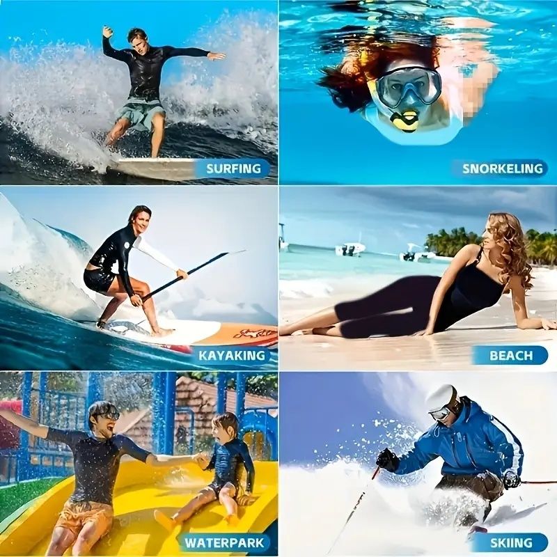 Secure-Lock Summer New IP65 Waterproof Cushion Surround Thick Waterproof Bag, protects up to 7-inch phones, suitable for swimming, surfing, rainy day outings, beaches, cruises, skiing, and other water