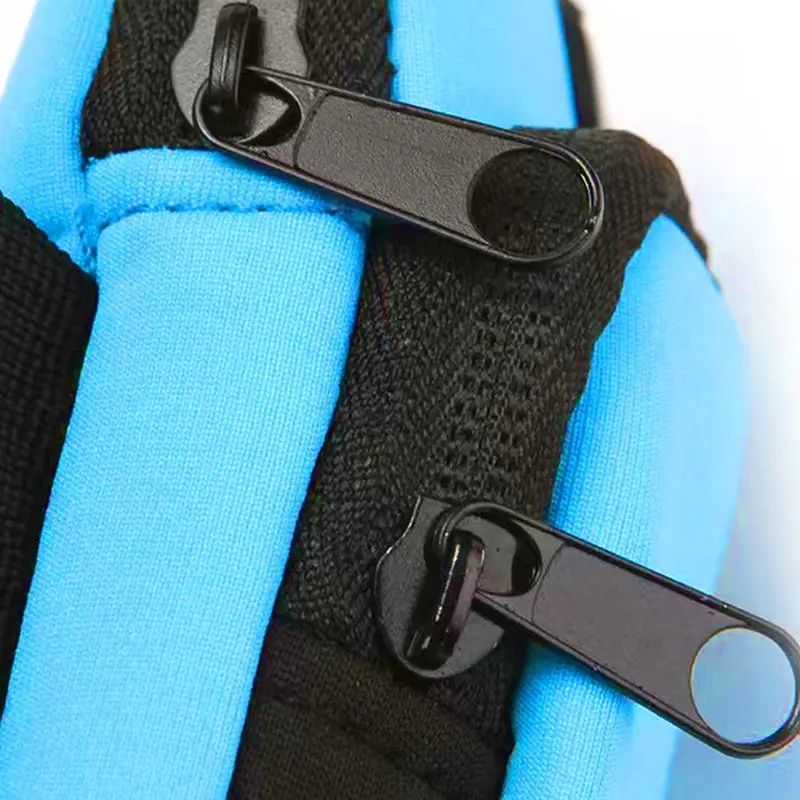 Universal 6.5'' Zippered Multi-Compartment Arm Bag for Fitness & Outdoor Activities,Durable Polyester, Double Layer Storage with Earphone Hole, Ideal for Phone, Keys, and Cosmetics