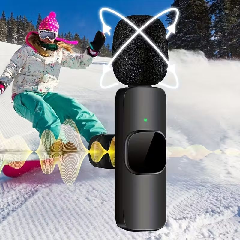 3-in-1 Receiver Wireless Lavalier Microphone Clear Radio Mic for iPhone - Android Phone//Computer/Laptop, Dual Lapel Mic with USB-C/3.5mm Plug for Recording, Vlog, Livestream, Podcast