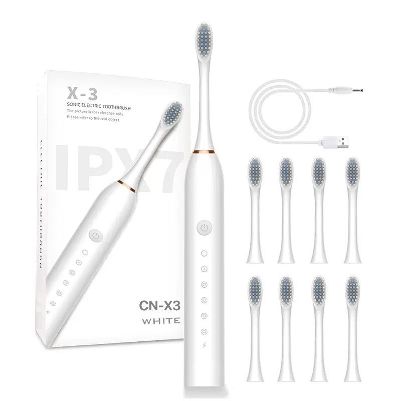 Electric Toothbrush for Adults and Kids, Sonic Powerd Whitening Toothbrush with 8 Brush Heads, 6 Cleaning Modes, 2 Mins Smart Timer, 42000 VPM, USB Rechargeable, One Charge for 60 Days